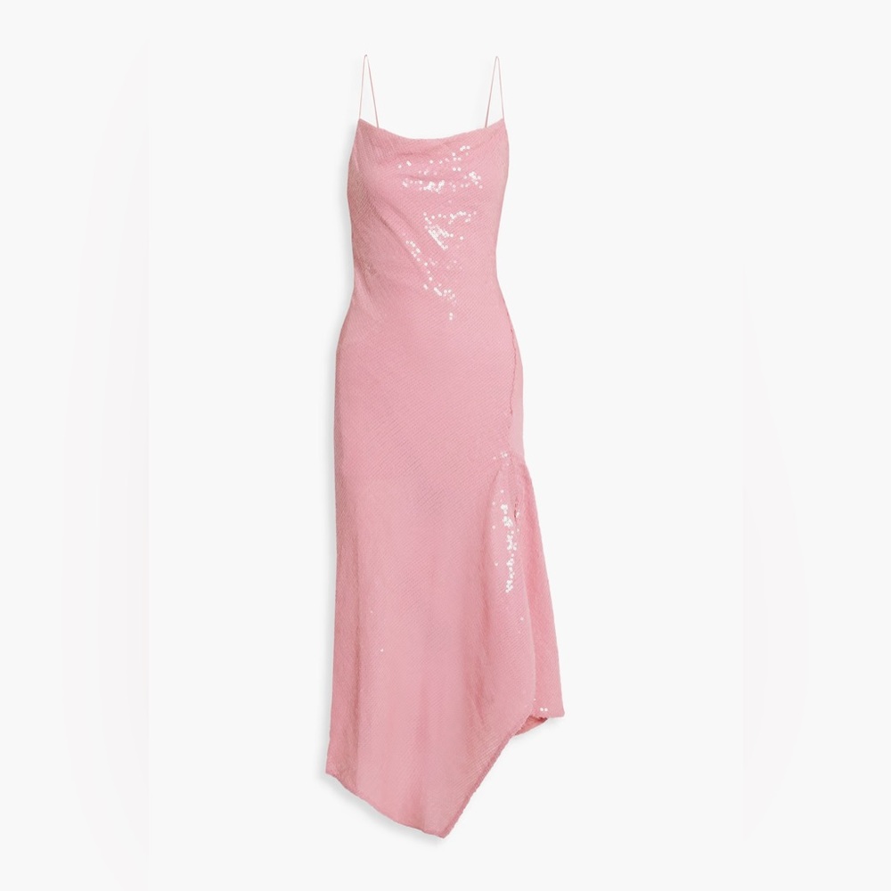 Alice and Olivia sequin dress rose size 8